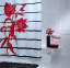 Штора для ванной комнаты Ridder Hokkaido красный 180x200 47926