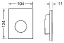 Кнопка смыва TECE Loop Urinal 9242660 белое стекло, кнопка хром 9242660