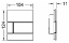 Кнопка смыва TECE Square Urinal 9242808 черное стекло, кнопка золото 9242808
