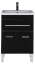 Комплект мебели Aquanet Верона 58 черная, 1 ящик, 2 двери