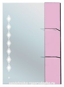 Зеркало Bellezza Глория 65 розовое